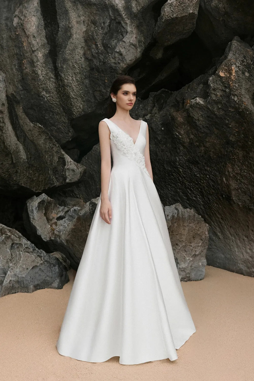 Strappy V-Neck Flared A-Line Dress